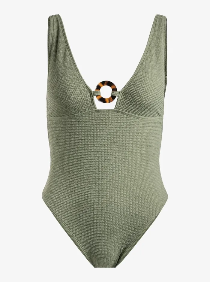 Essaouira 8211 One Piece Swimsuit Oil Green Women Roxy Swimsuits