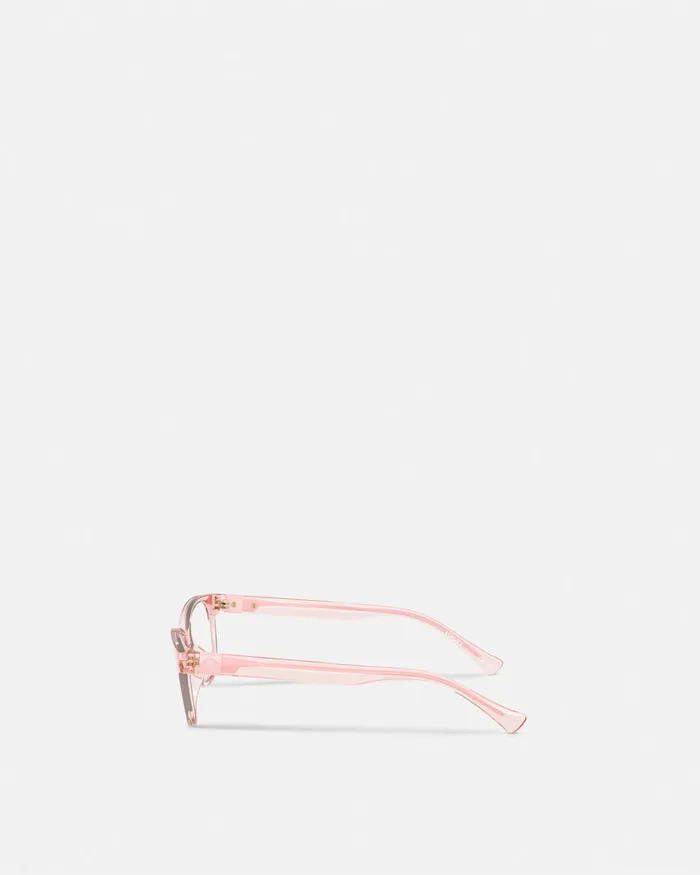 Eyewear Kids Versace Medusa Plaque Rectangular Glasses Light Pink