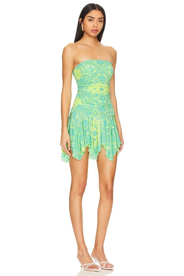 Fallon Mini Dress Green Bandana Women Lovers Friends Dresses