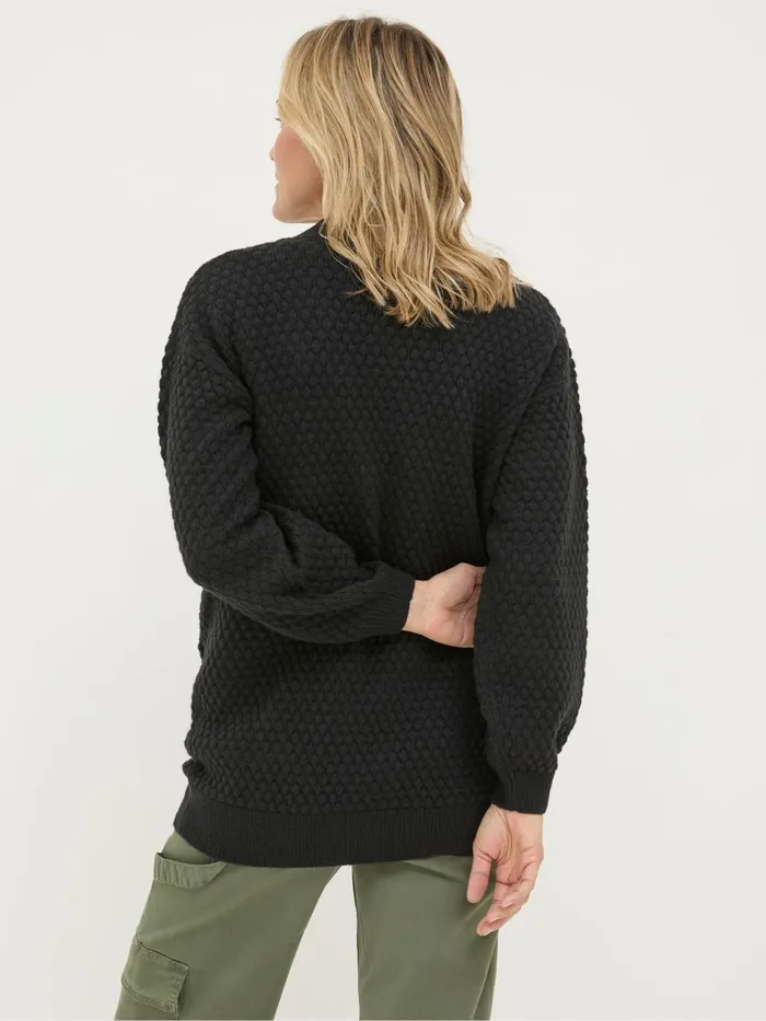 Fat Face Ali Black VNeck Cardigan Women Knitwear