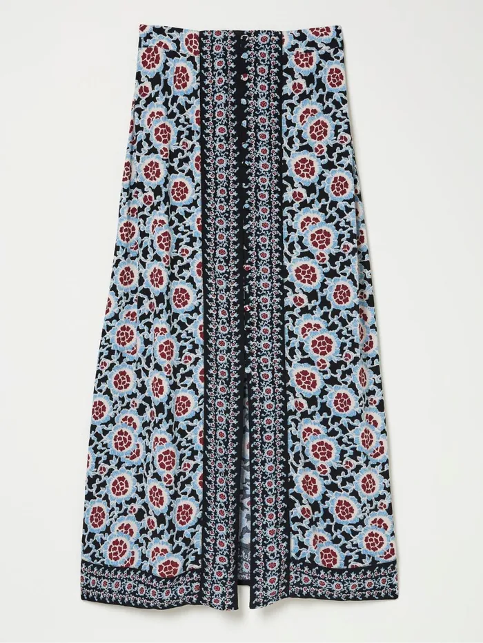 Fat Face Arabella Black Wild Floral Midi Skirt Women Skirts Fat Face Arabella Black Wild Floral Midi Skirt Women Skirts