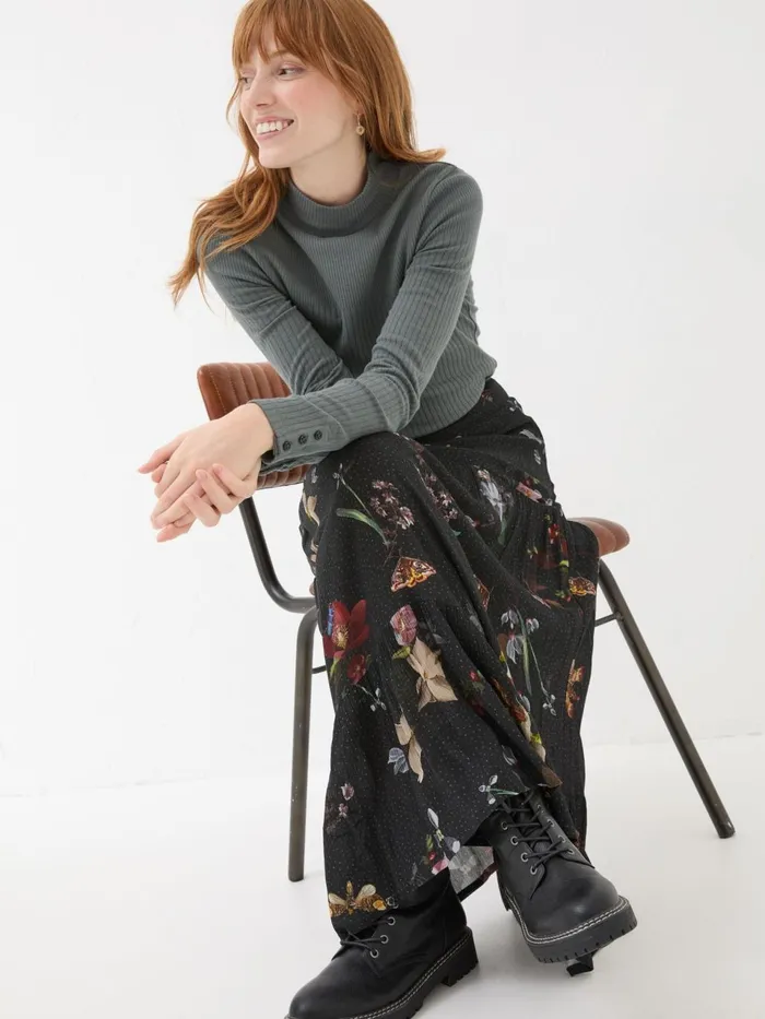 Fat Face Black Anika Moonlit Skirt Women Skirts Fat Face Black Anika Moonlit Skirt Women Skirts