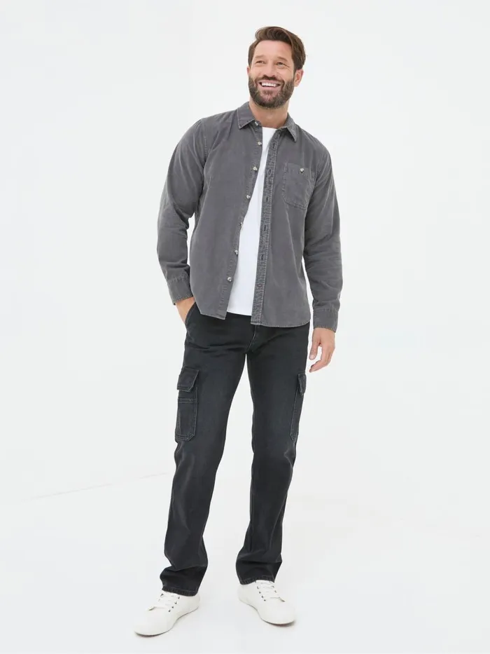 Fat Face Black Cargo Jeans Men Jeans
