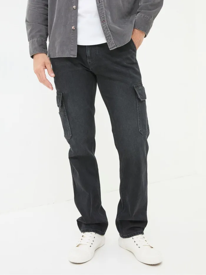 Fat Face Black Cargo Jeans Men Jeans