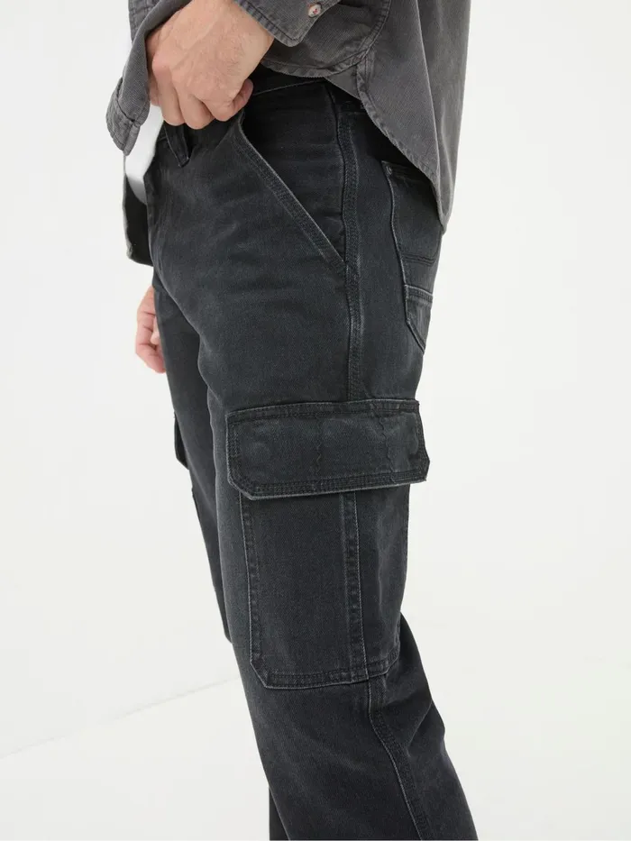 Fat Face Black Cargo Jeans Men Jeans