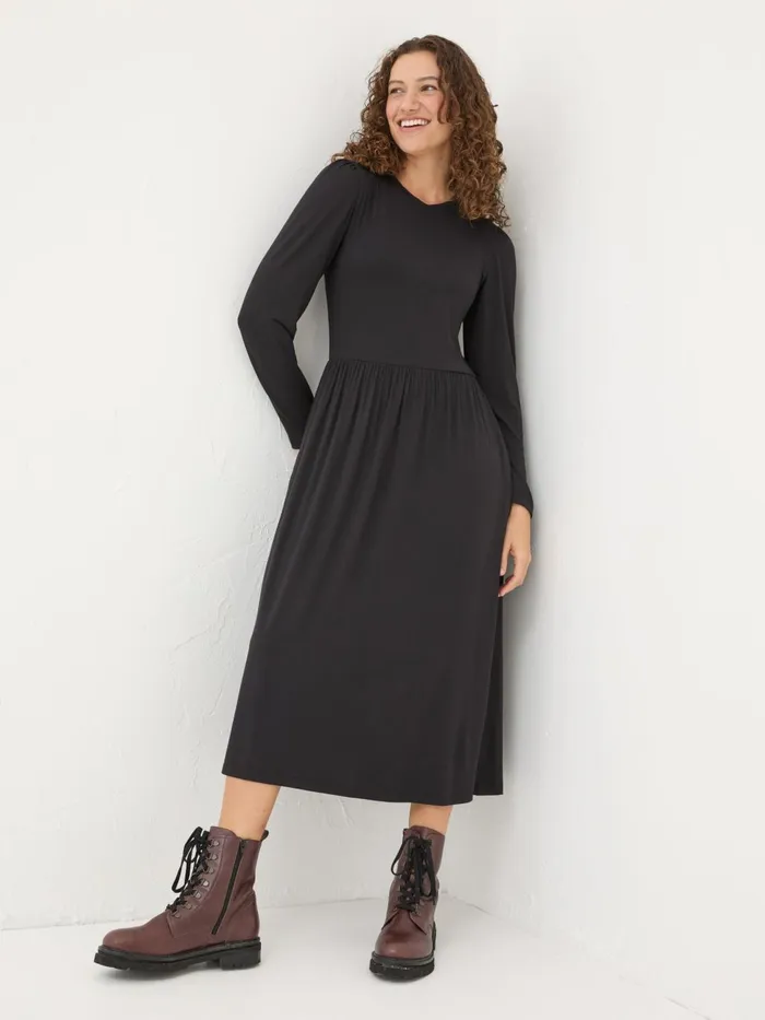 Fat Face Black Fia Dress Women Dresses