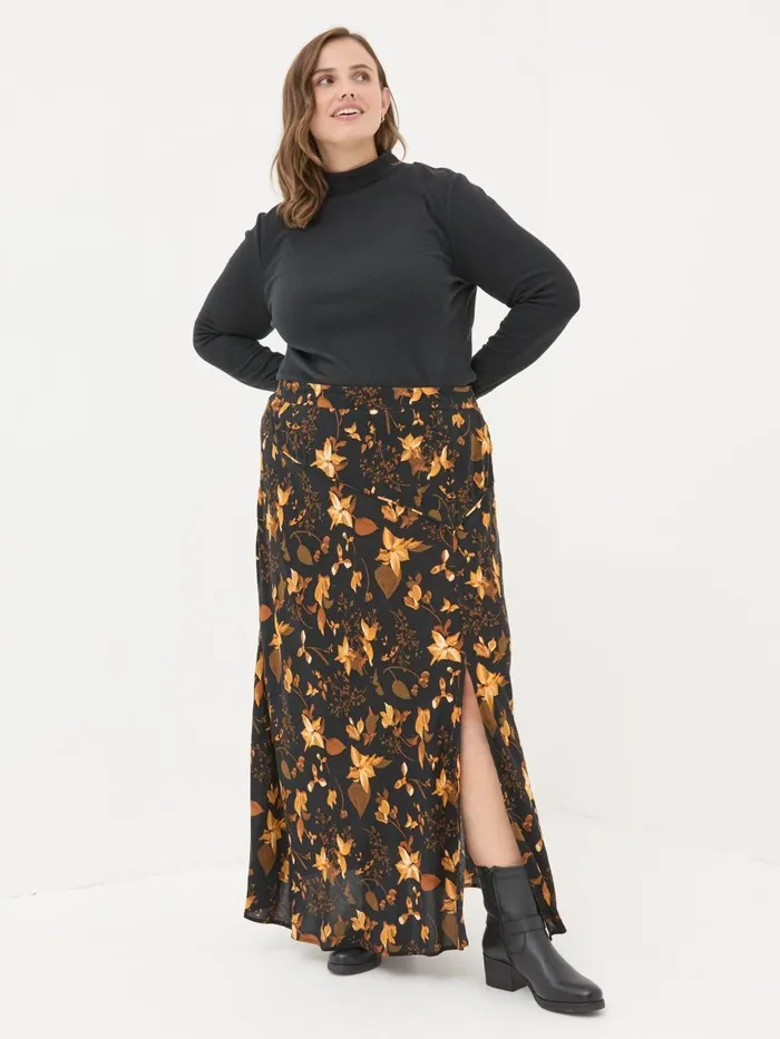 Fat Face Black Willa Floral Skirt Women Skirts Fat Face Black Willa Floral Skirt Women Skirts