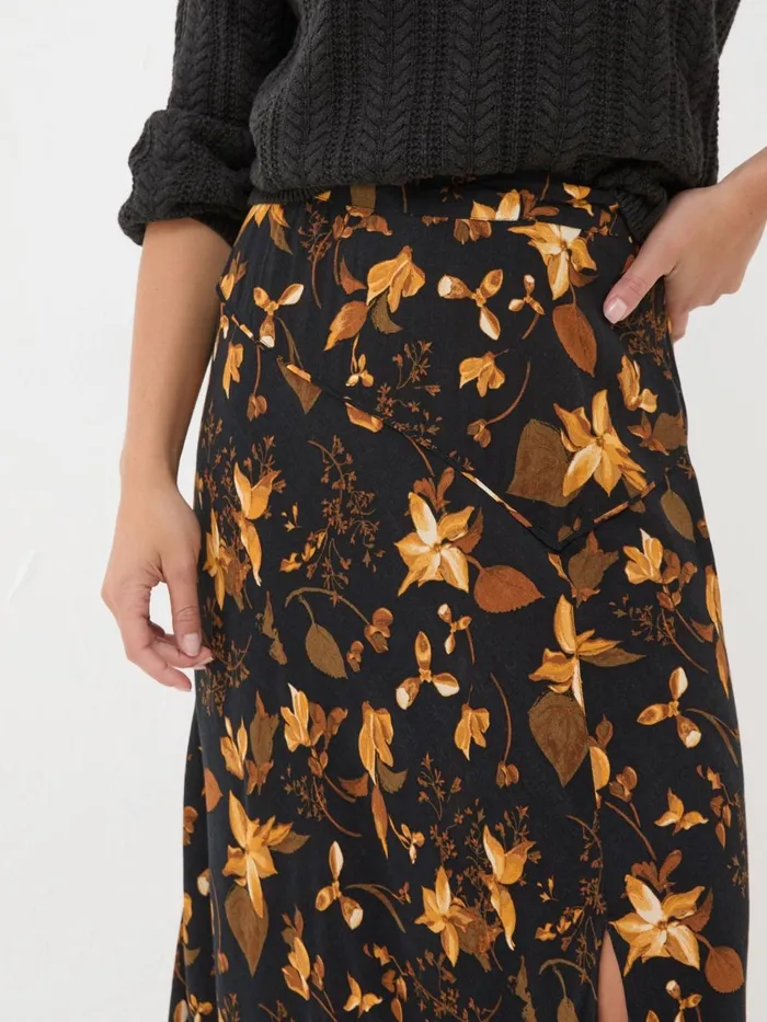 Fat Face Black Willa Floral Skirt Women Skirts Fat Face Black Willa Floral Skirt Women Skirts