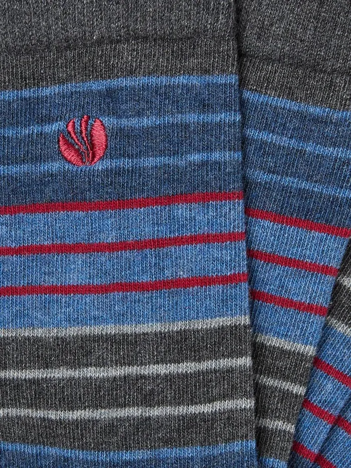 Fat Face Blue and Green Stripe Socks 1 Pack Men Socks