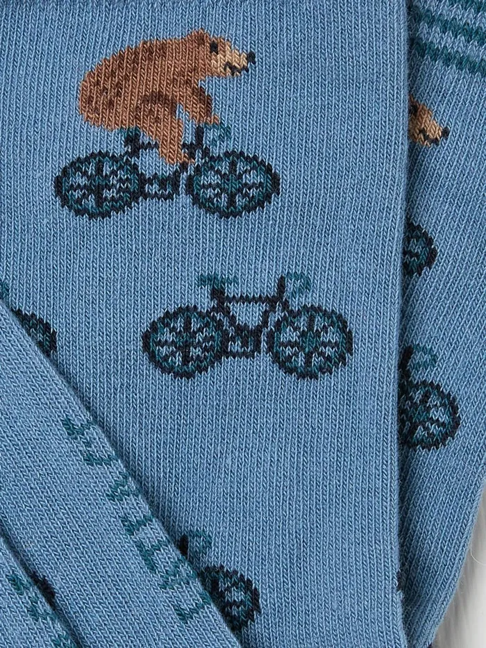 Fat Face Blue Bear Socks 1 Pack Kids Socks Fat Face Blue Bear Socks 1 Pack Kids Socks