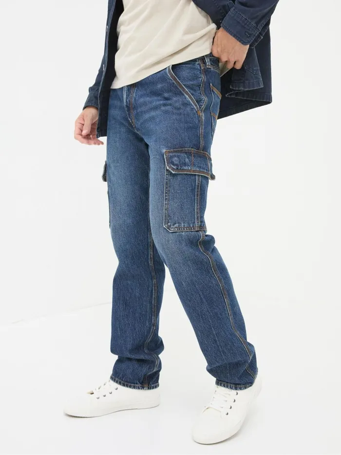 Fat Face Blue Cargo Jeans Men Jeans