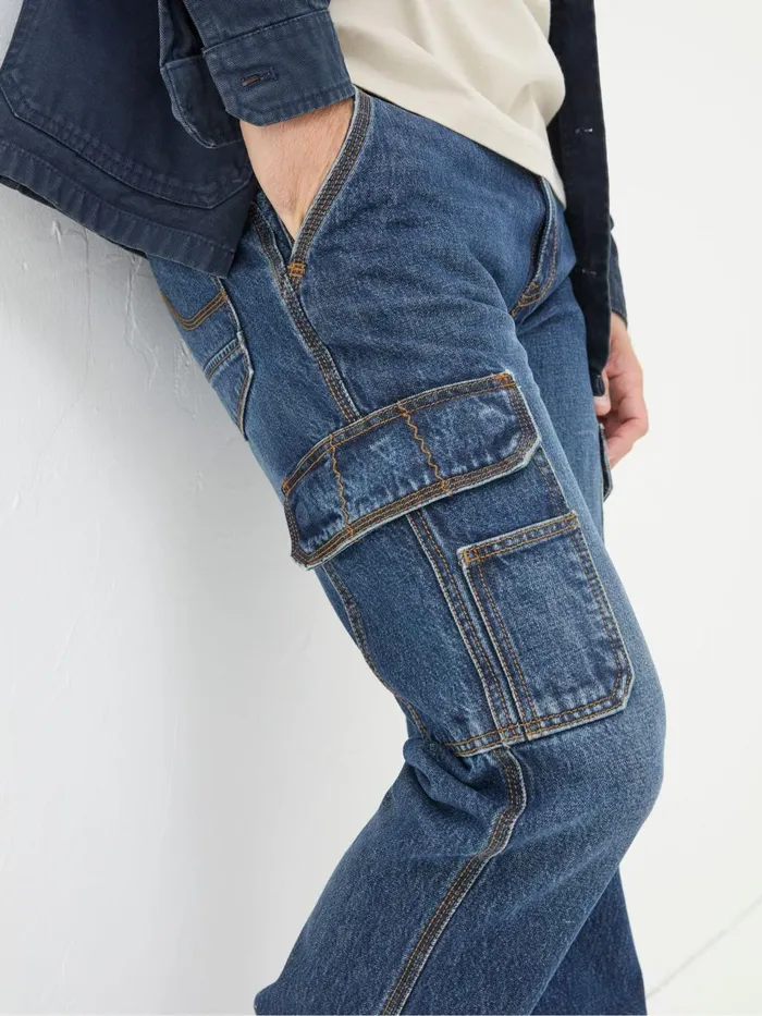 Fat Face Blue Cargo Jeans Men Jeans