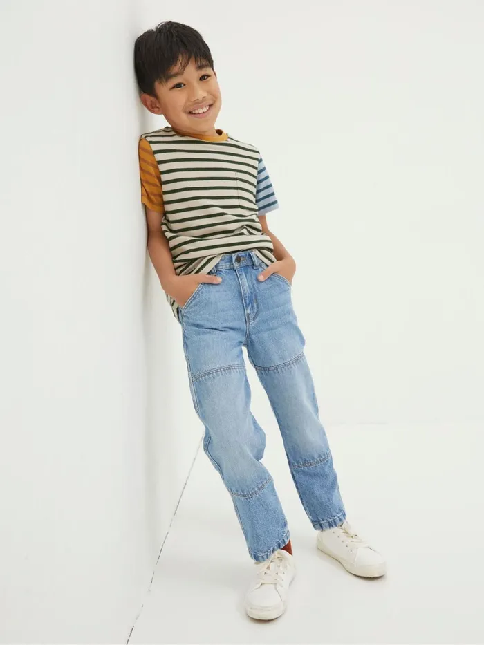 Fat Face Blue Carpenter Jeans Kids Trousers Jeans and Joggers