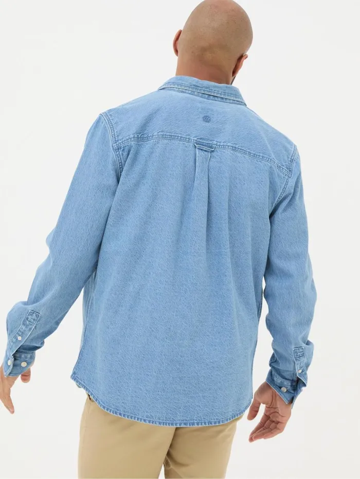 Fat Face Blue Denim Shirt Men Shirts