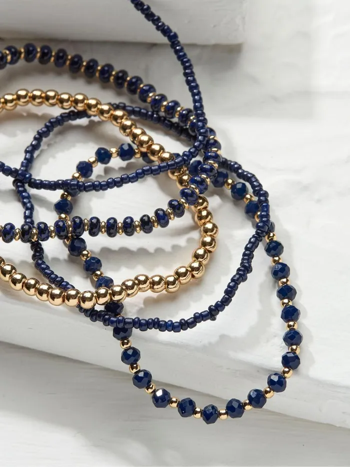 Fat Face Blue Multi Stretch Bracelet Women Jewellery