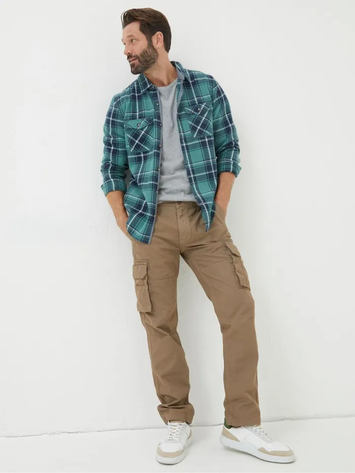 Fat Face Breakyard Natural Dark Natural Cargo Trousers Men Trousers and Chinos