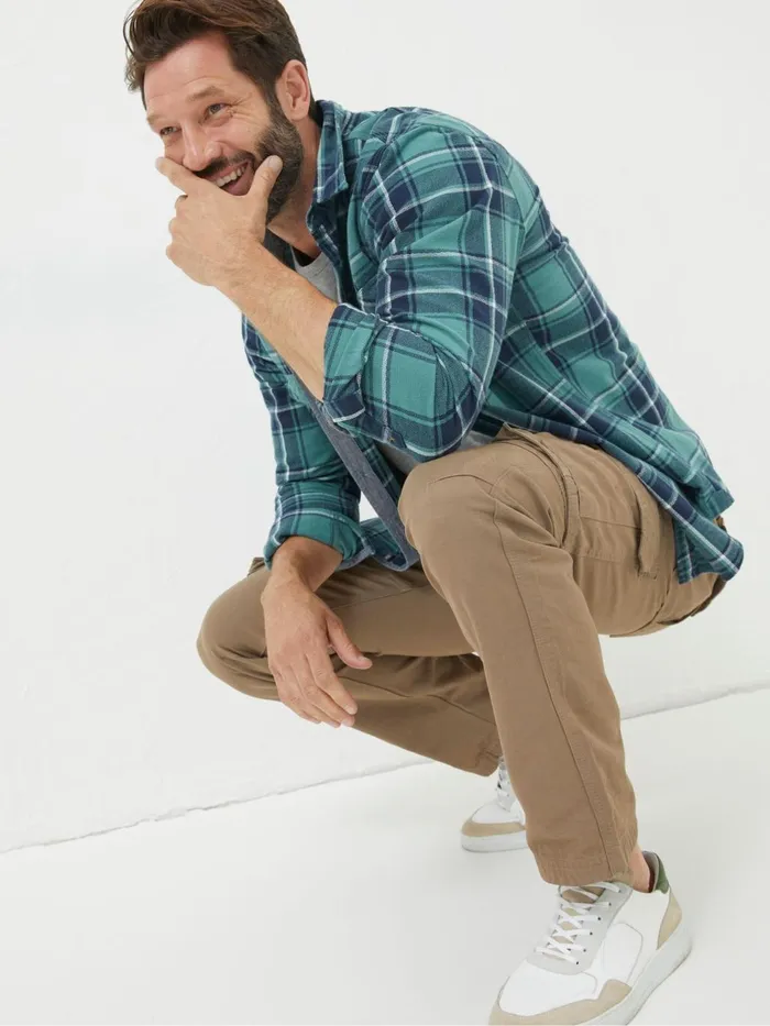 Fat Face Breakyard Natural Dark Natural Cargo Trousers Men Trousers and Chinos