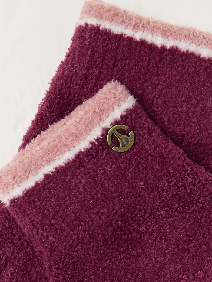 Fat Face Dark Red Chenille Gloves Women Gloves Fat Face Dark Red Chenille Gloves Women Gloves