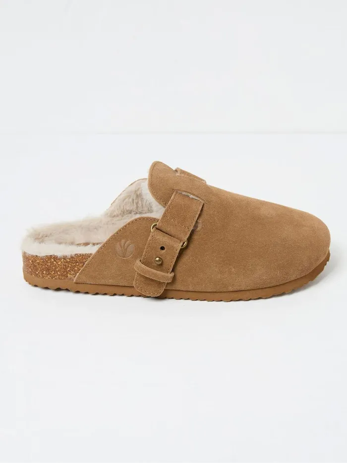 Fat Face Elsie Tan Brown Elsie Outdoor Slippers Women Slippers