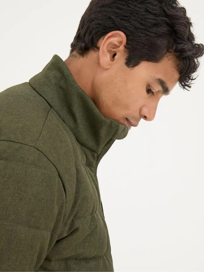 Fat Face Exmouth Khaki Green Quilted Jacket Men Coats and Jackets
