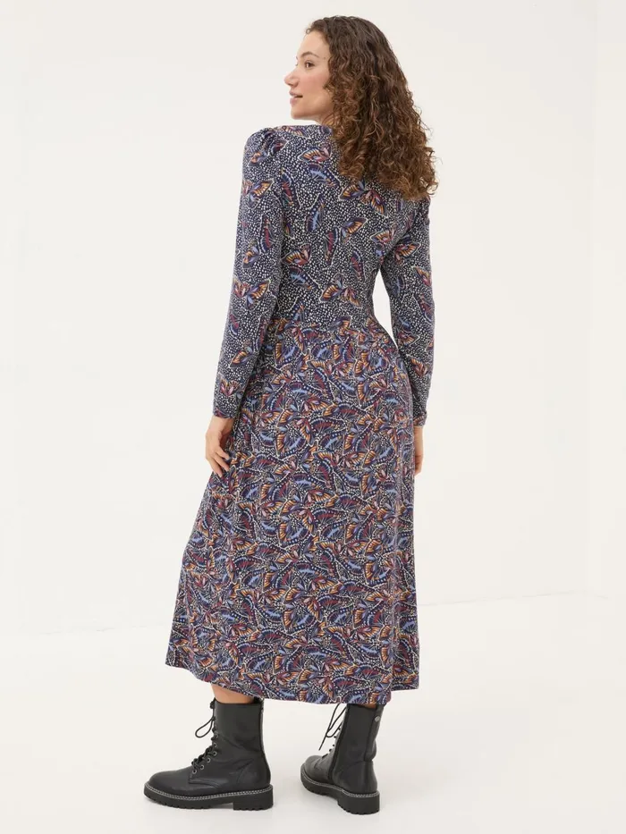 Fat Face Fia Dark Navy Batik Dress Women Dresses Fat Face Fia Dark Navy Batik Dress Women Dresses