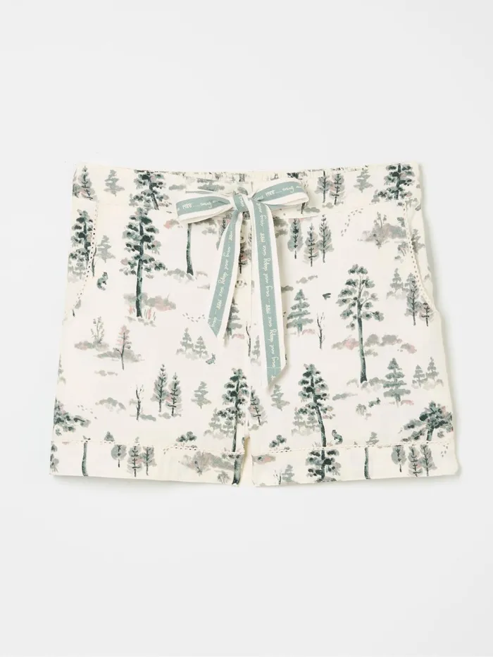 Fat Face Ivory Christmas Tree 100 Cotton Pyjama Shorts Women Pyjamas and Nightwear Fat Face Ivory Christmas Tree 100 Cotton Pyjama Shorts Women Pyjamas and Nightwear