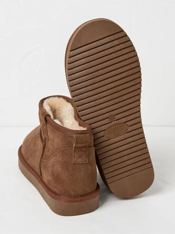 Fat Face Maeve Chocolate Brown Maeve Mini Boots Women Slippers