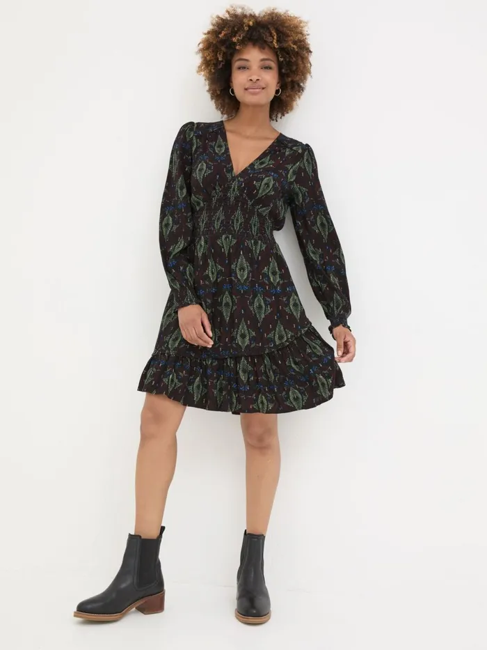Fat Face Multi Farah Decorative Dress Women Dresses