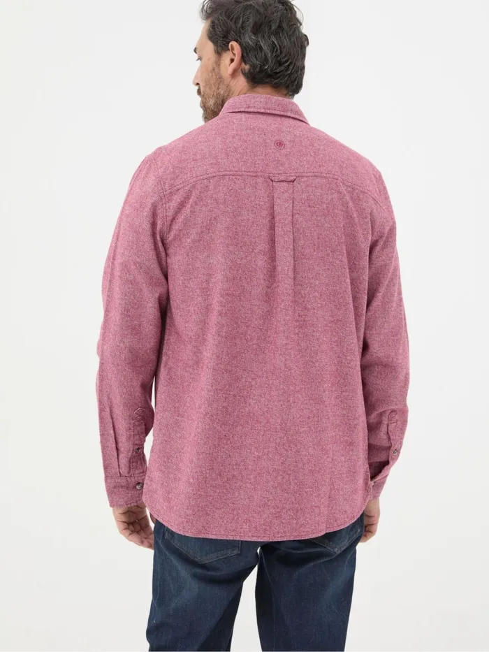 Fat Face Red Long Sleeve Malton Shirt Men Shirts