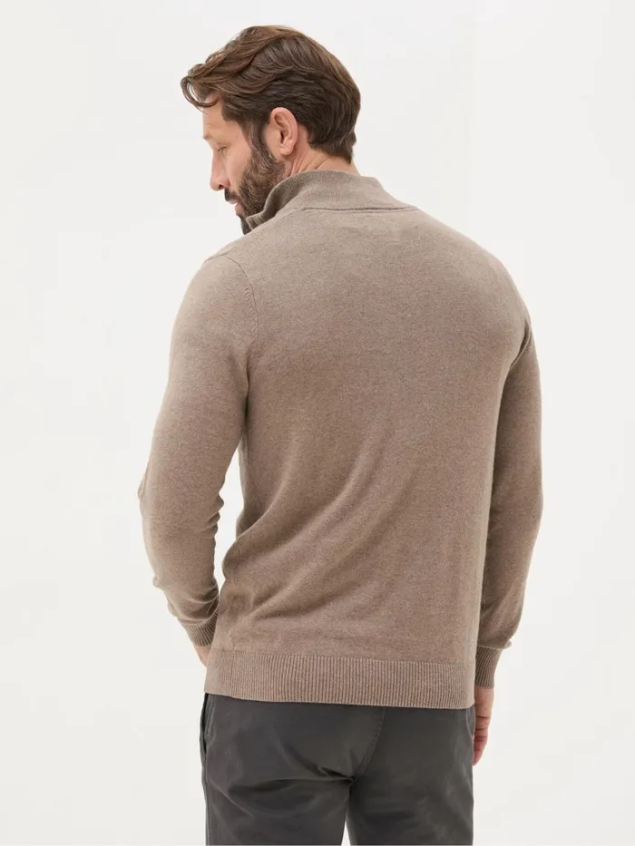 Fat Face Rye Natural HalfNeck Men Knitwear