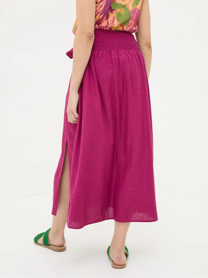 Fat Face Sascha Purple Midi Skirt With Linen Women Skirts Fat Face Sascha Purple Midi Skirt With Linen Women Skirts