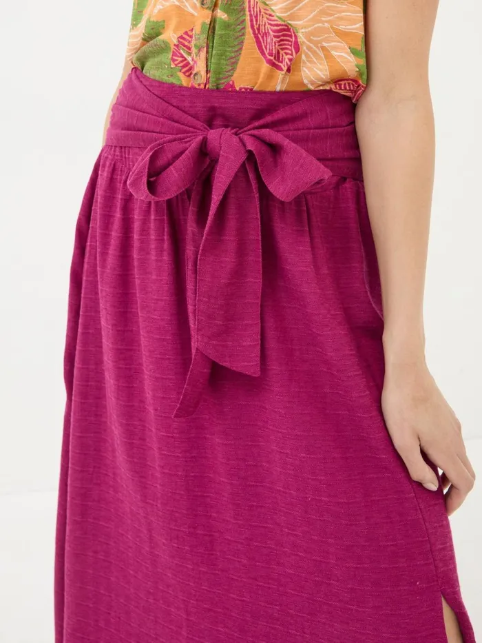 Fat Face Sascha Purple Midi Skirt With Linen Women Skirts Fat Face Sascha Purple Midi Skirt With Linen Women Skirts
