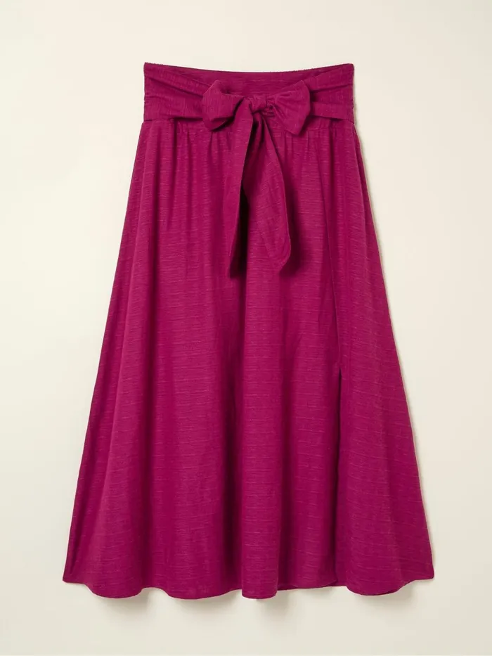 Fat Face Sascha Purple Midi Skirt With Linen Women Skirts Fat Face Sascha Purple Midi Skirt With Linen Women Skirts