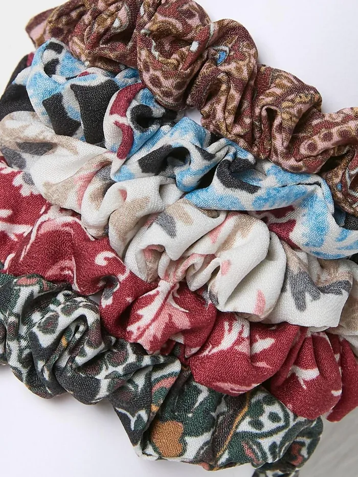 Fat Face Wild Frontiers Hair Ties 5 Pack Women Hair Accessories