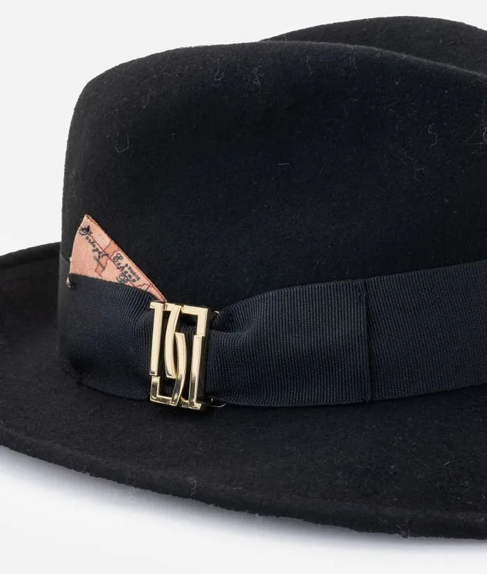 Felt Hat With Bow Black Woman Alviero Martini Hats