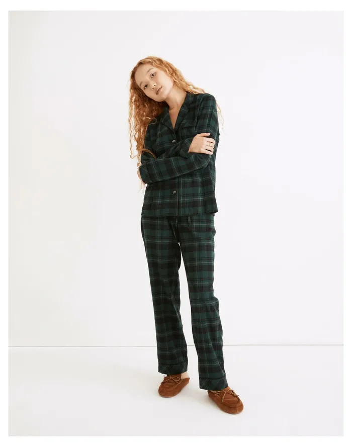 Flannel Bedtime Pajama Set In Reywood Plaid Smoky Spruce Women Madewell Pajamas Flannel Bedtime Pajama Set In Reywood Plaid Smoky Spruce Women Madewell Pajamas