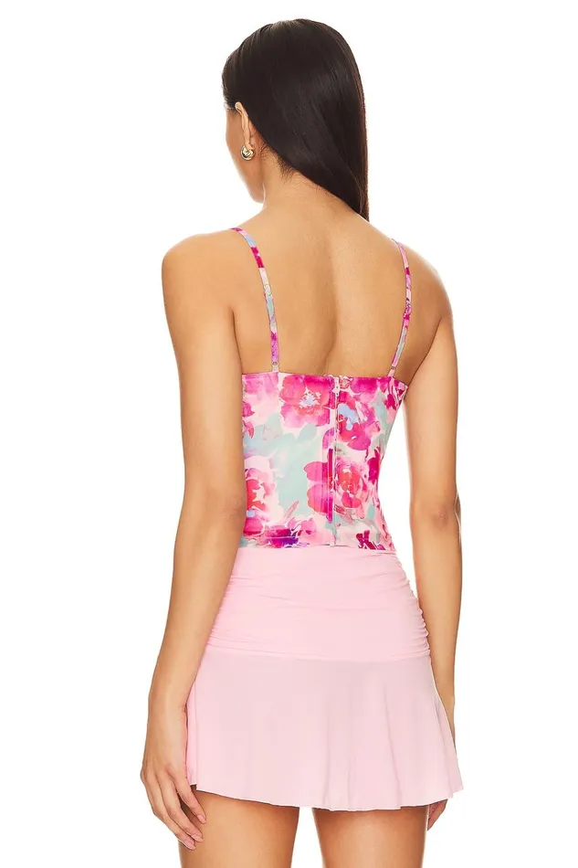 Flora Top Pink Floral Multi Women Lovers Friends Tops Flora Top Pink Floral Multi Women Lovers Friends Tops
