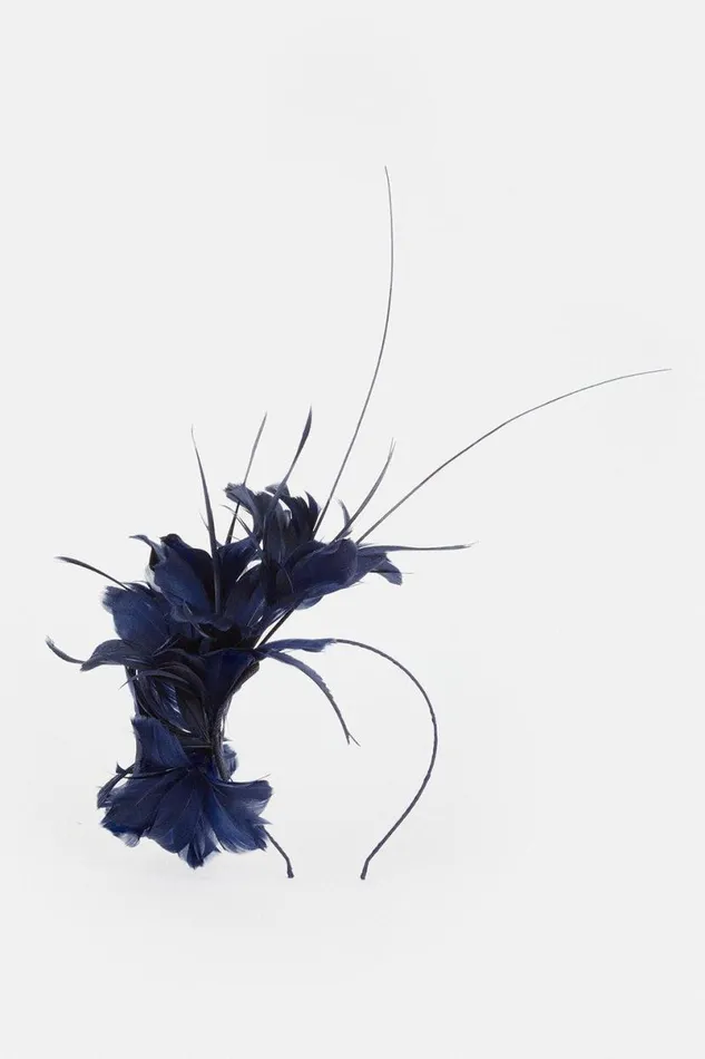 Flower Detail Headband Fascinator Navy Women Karen Millen Fascinators