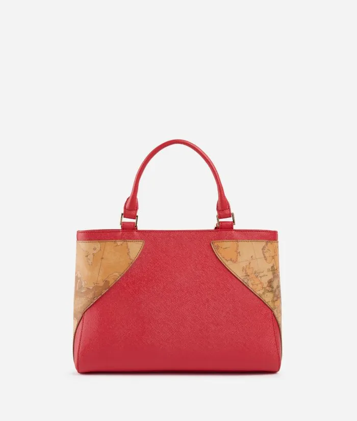 Flying City Handbag With Crossbody Strap Pearly Red Woman Alviero Martini Top Handle Bags