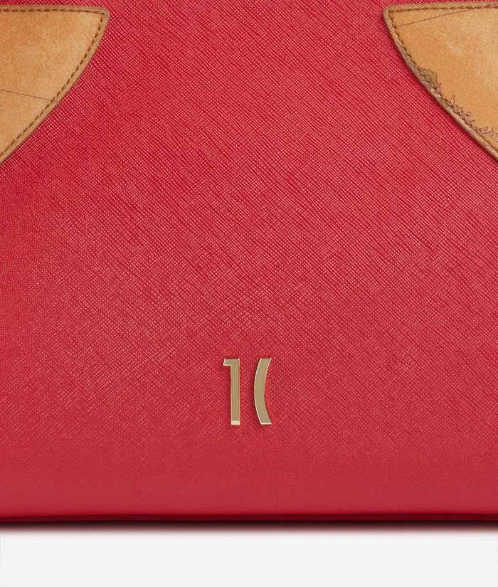 Flying City Handbag With Crossbody Strap Pearly Red Woman Alviero Martini Top Handle Bags