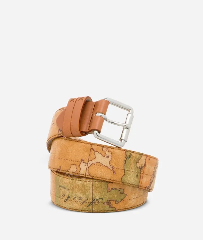 Geo Classic Belt With Logo Buckle Man Alviero Martini Belts