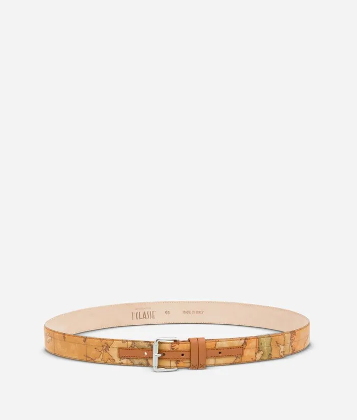 Geo Classic Belt With Logo Buckle Man Alviero Martini Belts