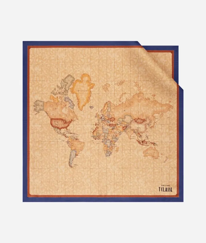 Geo Classic Foulard 7021570 Navy Blue Woman Alviero Martini Scarves and Shawls