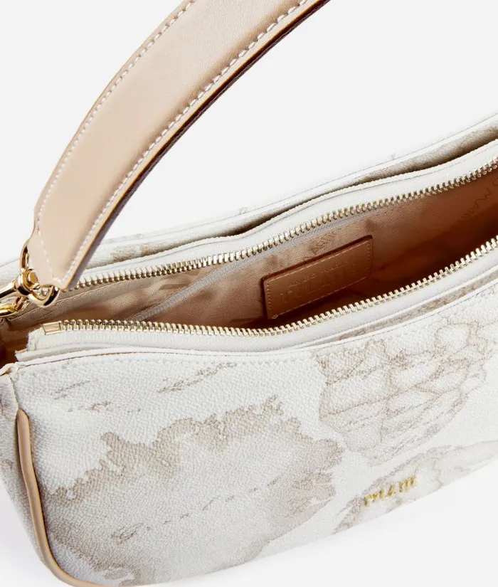 Geo White Shoulder Bag With Crossbody Strap Woman Alviero Martini Shoulder Bags