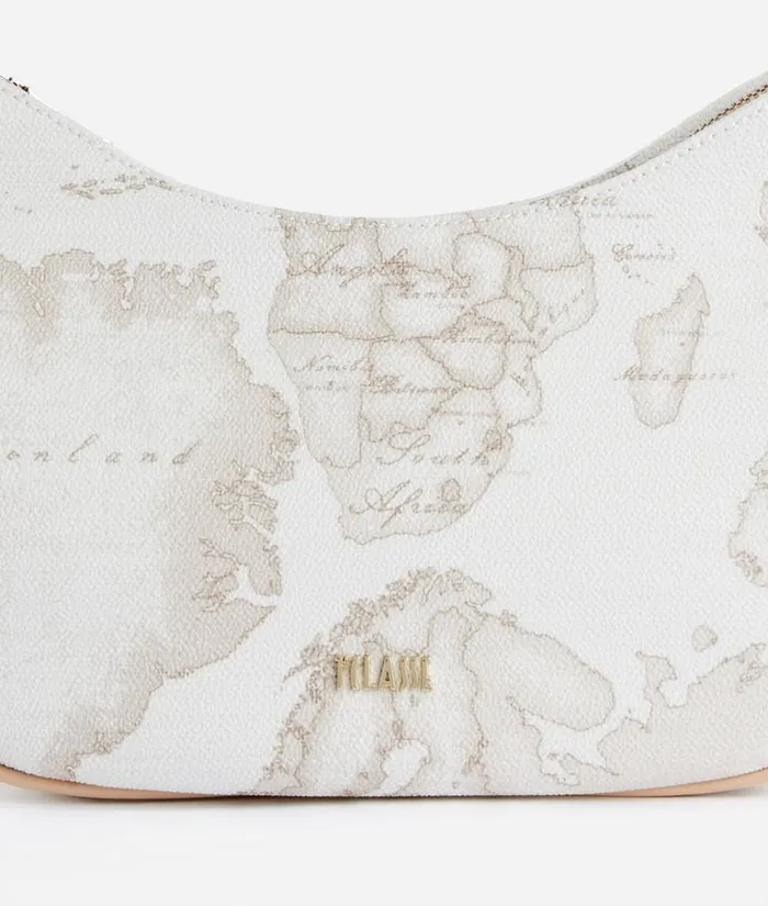 Geo White Shoulder Bag With Crossbody Strap Woman Alviero Martini Shoulder Bags