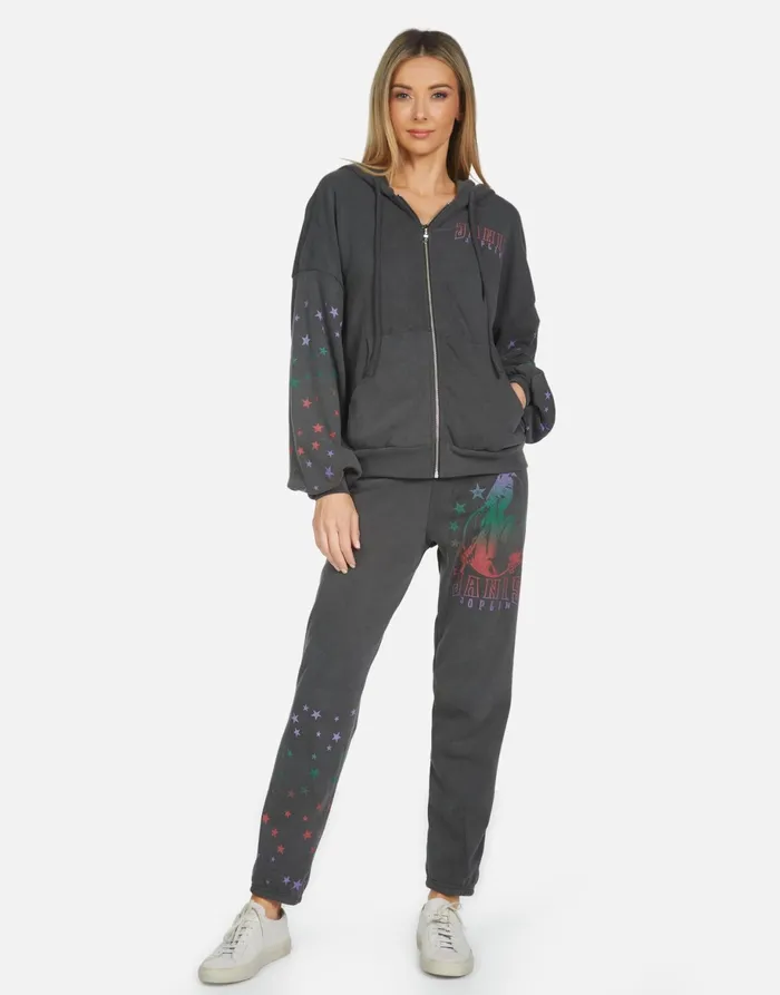 Gia Janis Joplin Pigment Black Women039s Lauren Moshi Long Sweatpants