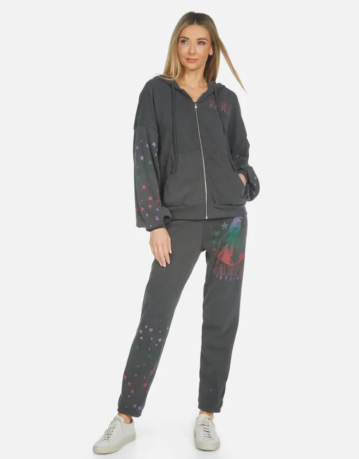 Gia Janis Joplin Pigment Black Women039s Lauren Moshi Long Sweatpants