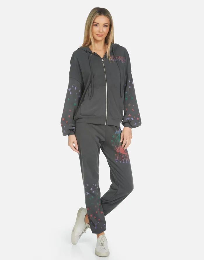 Gia Janis Joplin Pigment Black Women039s Lauren Moshi Long Sweatpants