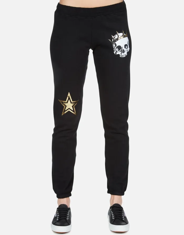 Gia Royal Skull Black Women039s Lauren Moshi Long Sweatpants