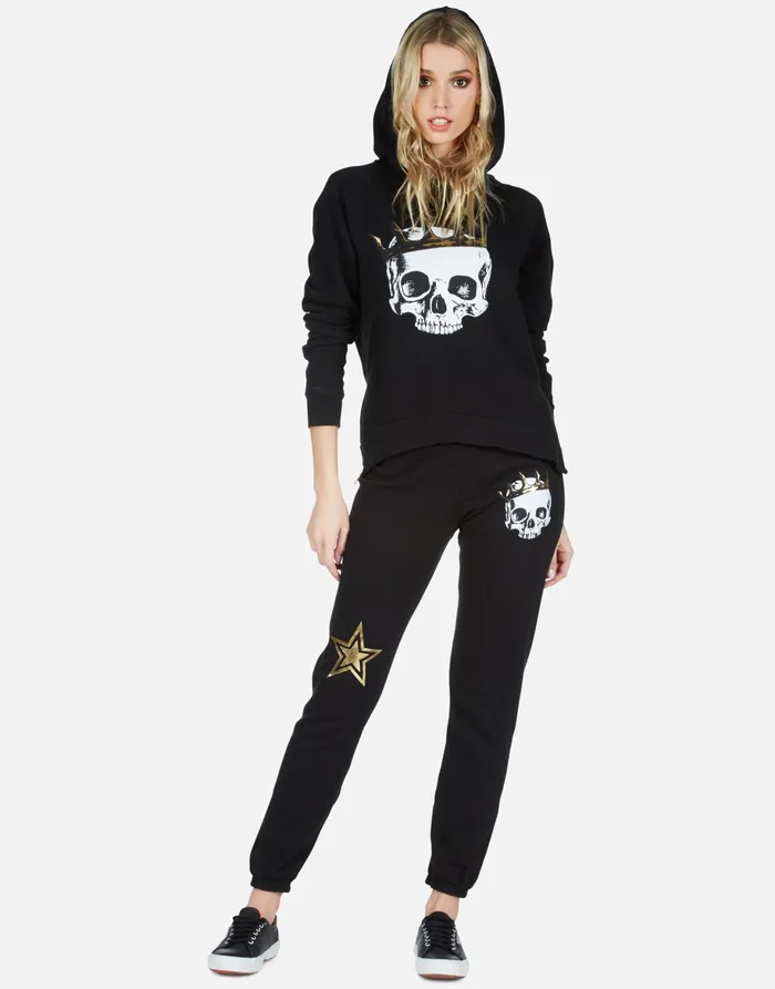 Gia Royal Skull Black Women039s Lauren Moshi Long Sweatpants